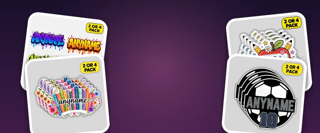 Custom Name Stickers hero banner